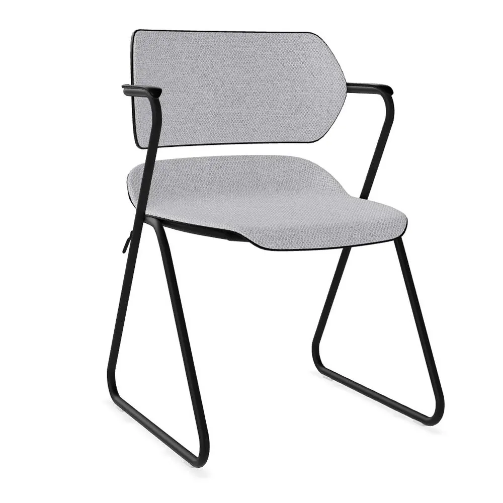 Forbes Industries ACA1122## Acton Stacker Upholstery Chair w/ Arms with Arm Caps, Ganging Connector