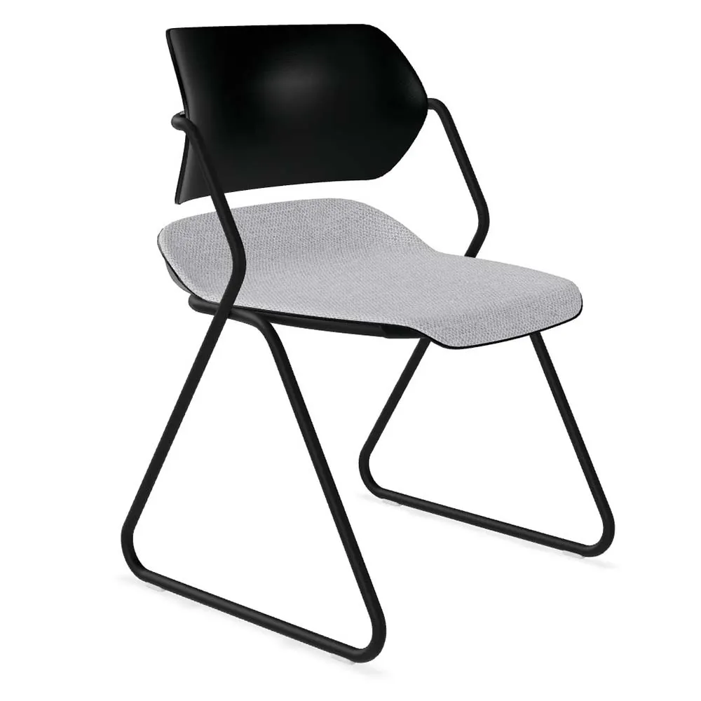 Forbes Industries ACLP220## Acton Stacker Upholstered Armless Chair w/ Plastic Glides, Standard Frame