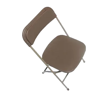 Forbes Industries C600BRW/NE EventXpress™ Folding Chair 18 Gauge Steel Brown Plastic Seat