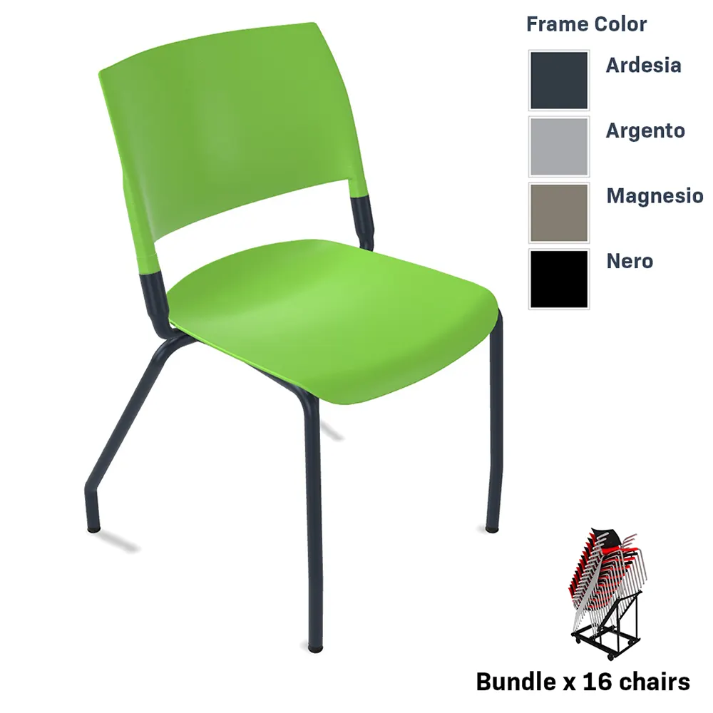 Forbes Industries FGDPKG021###### Nima™ Four Leg Desk Height Chair Package w/ Dolly and Glides