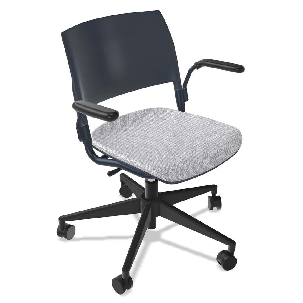 Forbes Industries FGE104###### Nima™ Swivel Base Desk Height Chair with Arms, Soft Caster with Brake