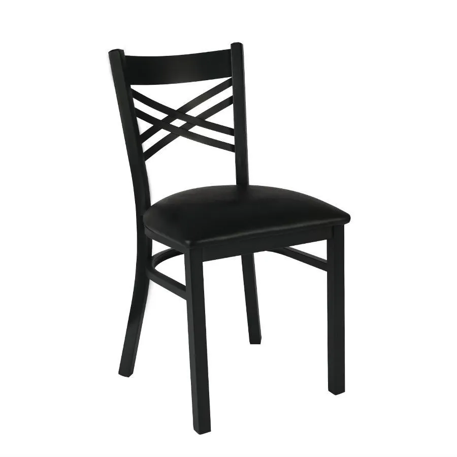 Hubert 32Q-082 CenPro Table Set, 30" Round, 29"H, Black/Cherry Finish, 4 Chairs