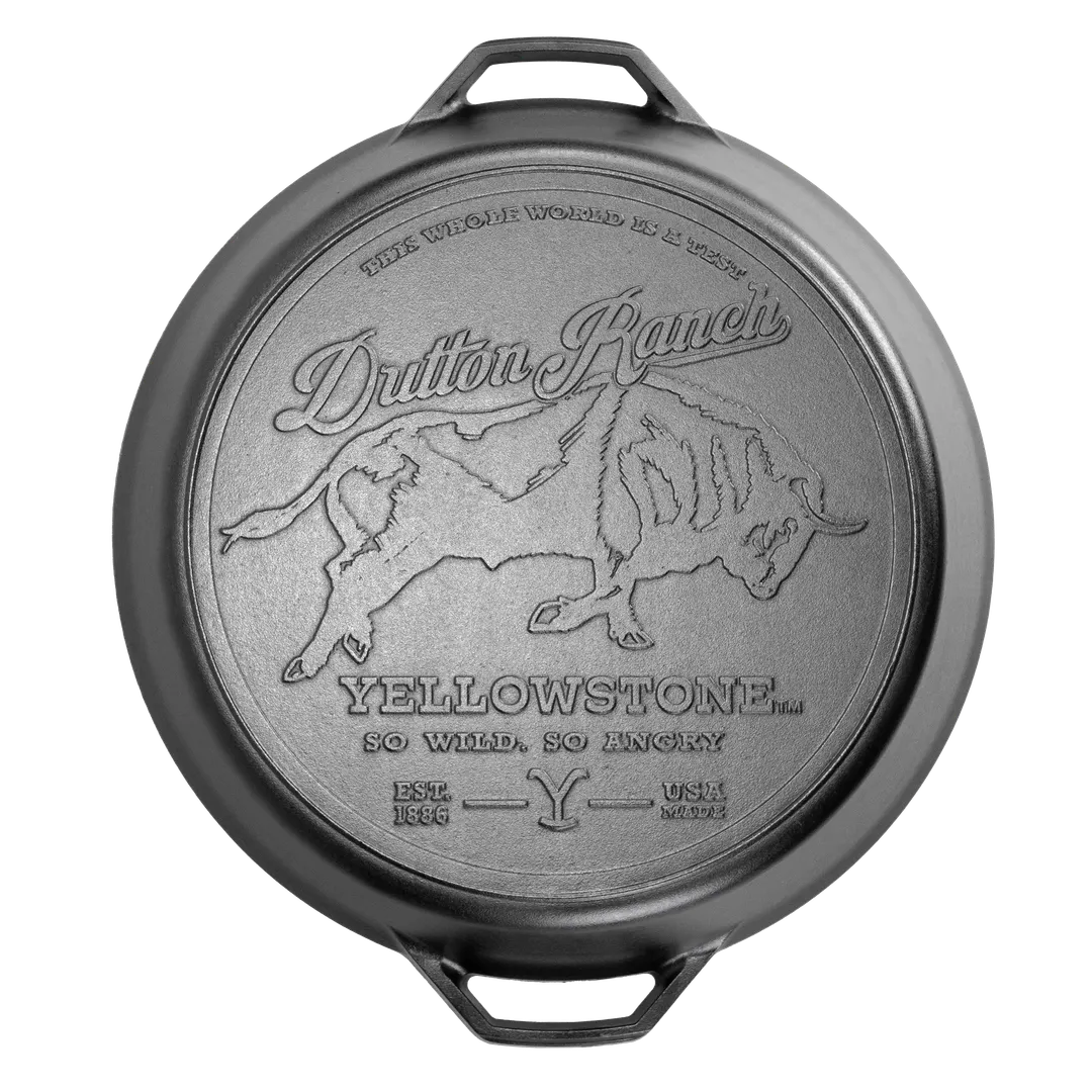 Lodge L17SKYW Skillet, 17" Dia x 2-5/8" H, Dual‑Handle Cast Iron, Induction‑Ready Oven Safe, USA