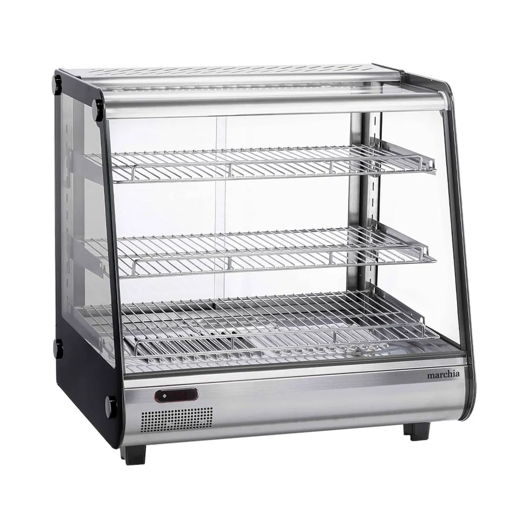 Marchia MHC121 26" Countertop Heated Stainless Steel Countertop Display Case