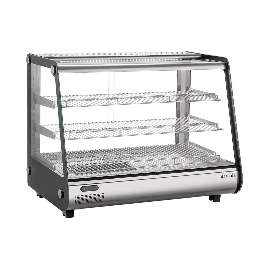 Marchia MHC161 33" Countertop Heated Stainless Steel Countertop Display Case