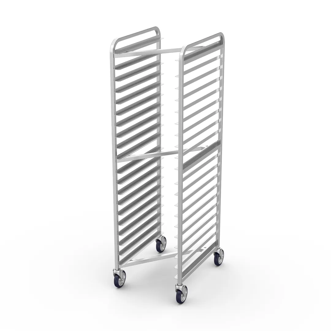 Winholt SS-1810N 10 Pan Full Height End Loading Nesting Mobile Pan Rack w/ 5" Casters