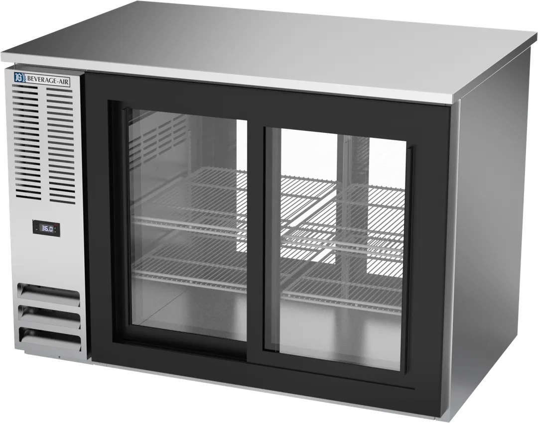 Beverage Air BB48HC-F-GS-PT-S Thru Cooler, 48" W x 31.9" D x 34" H, 15.14 cu ft, 4 Glass Doors, R290