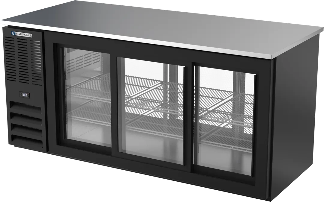 Beverage Air BB72HC-F-GS-PT-B Pass-Thru Cooler, 72W×34-1/8D×34H, 23.6cuft, 6 Doors, R290, 1/3 115V
