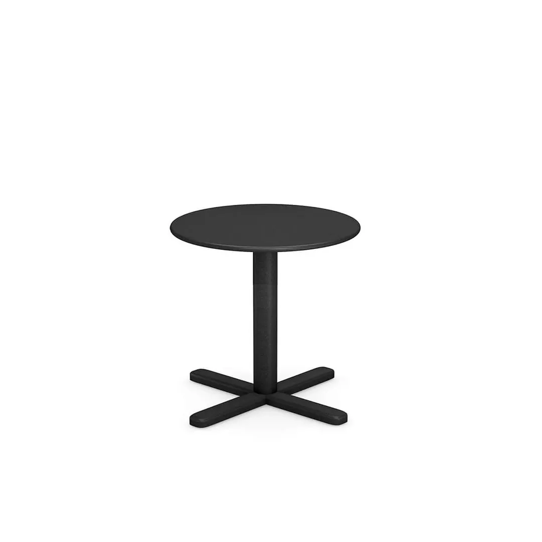 emuamericas E878 Darwin Round Tilt-Top Nesting Table, 24"W x 24"D x 24"H, Steel Top & Tubular Steel Base