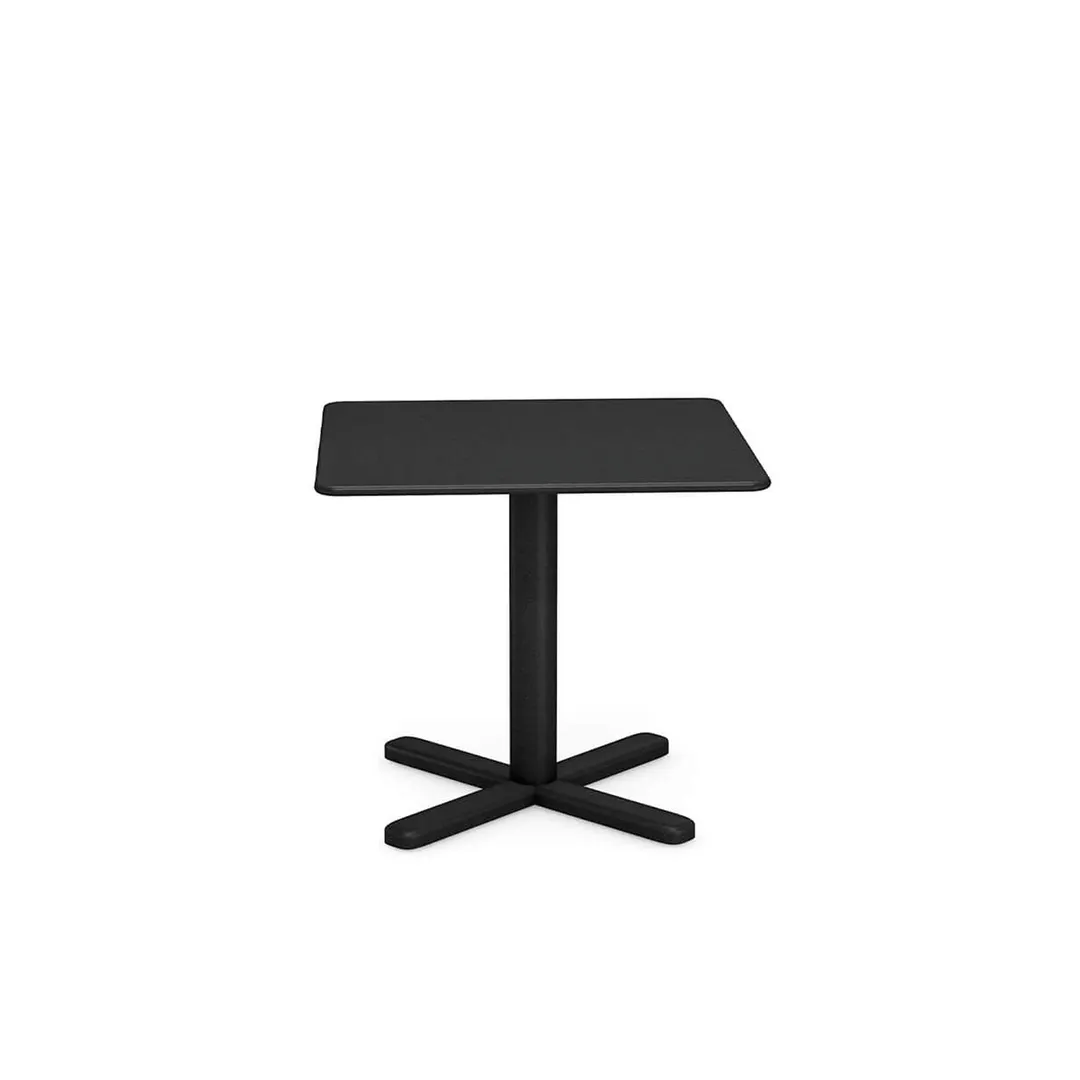 emuamericas E879 Darwin Tilt-Top Square Nesting Table, 28"W x 28"D x 24"H, Steel Top, Tubular Steel Base