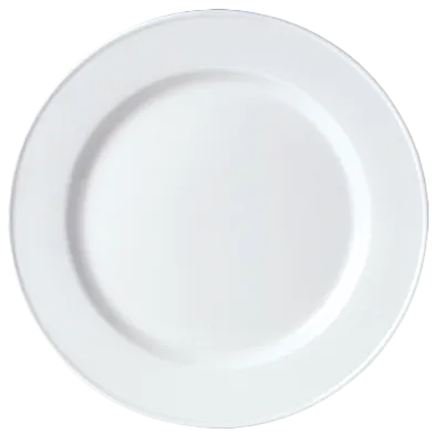 Steelite 11010211 9" Round Ceramic Plate, Wide Rim, Vitrified, Dishwasher & Oven Safe 530°F - 24/Case
