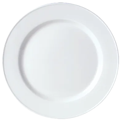 Steelite 11010212 8" Round China Plate, Ceramic, Wide Rim, Dishwasher/Oven Safe to 530°F - 24/Case