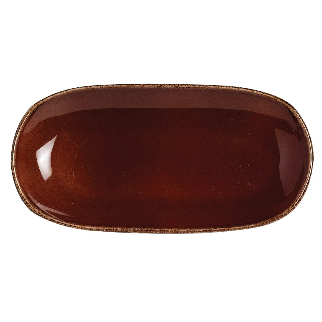 Steelite 11230577 Taster Tray, 10" x 5" x 1.125", Terramesa Mocha, China, Oven Safe 530°F, - 6/Case