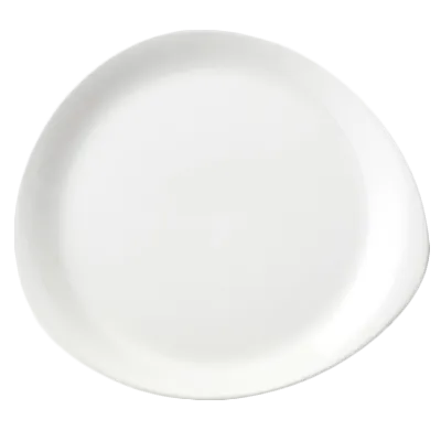Steelite 11280520 Freeform 12\" x 10.875\" Ceramic Plate, Vitrified, Oven Safe 530°F (275°C) - 1 Dozen