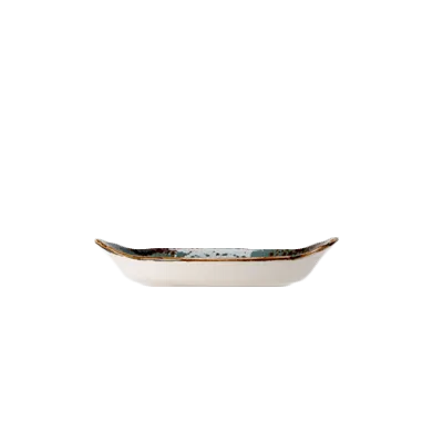 Steelite 11300318 - Oval Gratin Dish, 6.5 oz (8" x 4.5" x 1.63"), Ceramic, 530°F Oven Safe - 24/Case