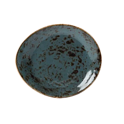 Steelite 11300522 Blue 6" x 5.25" x 0.75" Ceramic Plate, Narrow Rim, Oven Safe 530°F – 1 Dozen