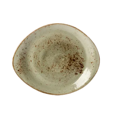 Steelite 11310521 China Plate - 10.0" Green Ceramic, Narrow Rim, Oven Safe To 530°F - 1 Dozen