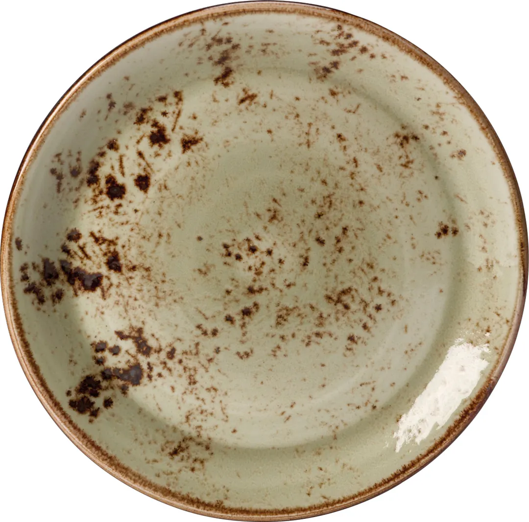 Steelite 11310565 - Green 11.75" Ceramic Plate, Coupe Rim, Round Vitrified, Oven Safe 530°F, 1 Dozen