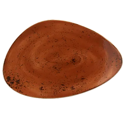 Steelite 11330501 Terracotta FreeForm 14.6"×9.6"×1.9" Ceramic Narrow Rim Oven Safe to 530°F - 6/Case