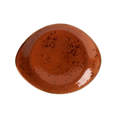 Steelite 11330521 Terracotta 10"x8.125" Ceramic Plate Narrow‑Rim Oven Safe 530°F - 1 Dozen
