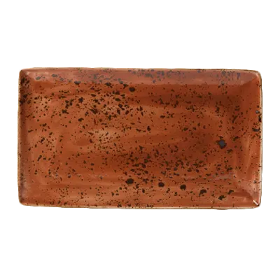 Steelite 11330556 - Terracotta Ceramic Tray, 13.0" x 7.5" x 0.75", Oven Safe 530°F - 6/Case