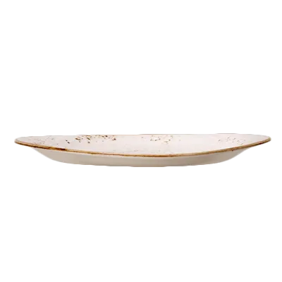 Steelite 11550521 - 10\" x 8.125\" x 1.0\" Ceramic Plate, White Narrow Rim, Oven Safe 530°F, 1 Dozen