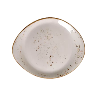 Steelite 11550521 - 10\" x 8.125\" x 1.0\" Ceramic Plate, White Narrow Rim, Oven Safe 530°F, 1 Dozen