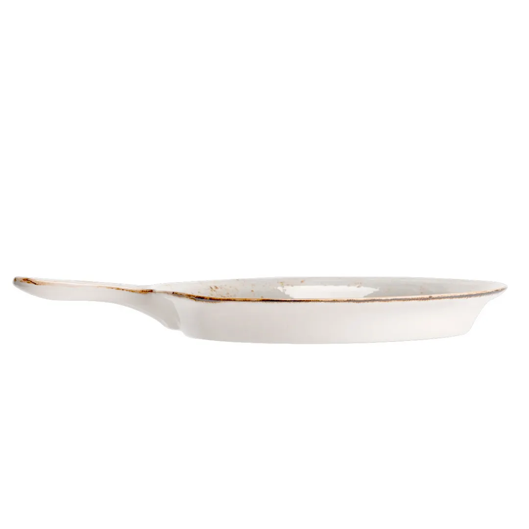 Steelite 11550866 Presentation Pan, 10" (1.0 Qt/33 oz) White Ceramic, Oven Safe 530°F 275°C - 6/Case