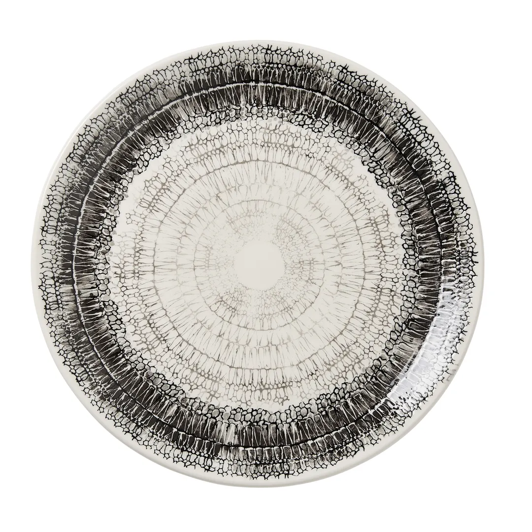 Steelite 11720544 - Coupe Plate, 11.0" x 0.75" Ceramic, Petra Graphite, Vitrified - 1 Dozen