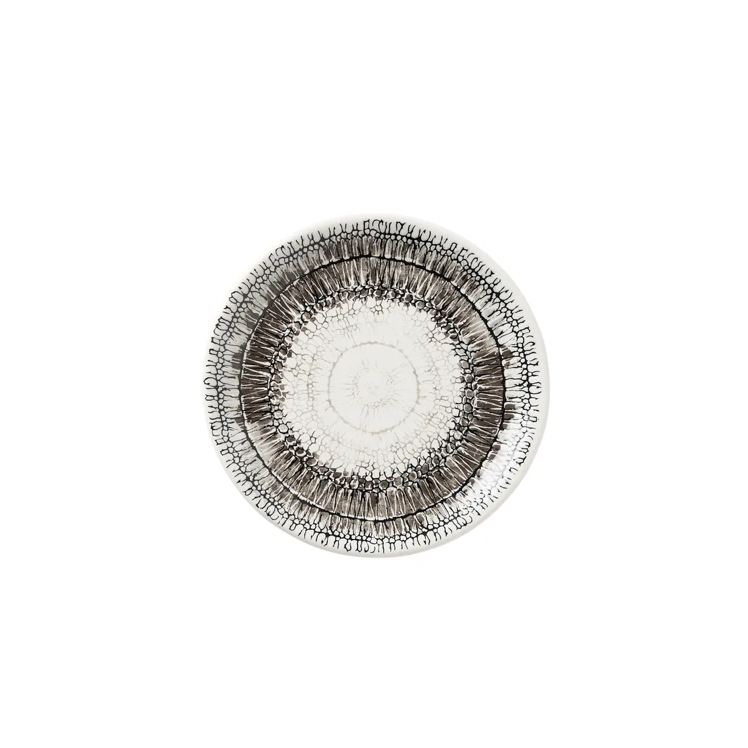 Steelite 11720568 Coupe Plate, Petra Graphite, 6" x 0.5" Round Ceramic with Coupe Rim - 1 Dozen