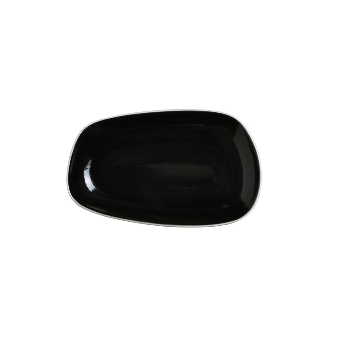 Steelite 12050642 - Oval Nyx Tray, 9.5" x 1.0", Alumina Vitrified, Amplify Presentations, 1 Dozen