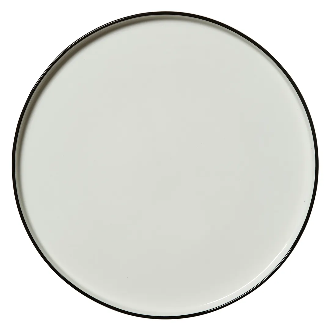 Steelite 12060635 - 11.25" x 0.5" Round Black Alumina Vitrified China Plate, Stackable - 6/Case