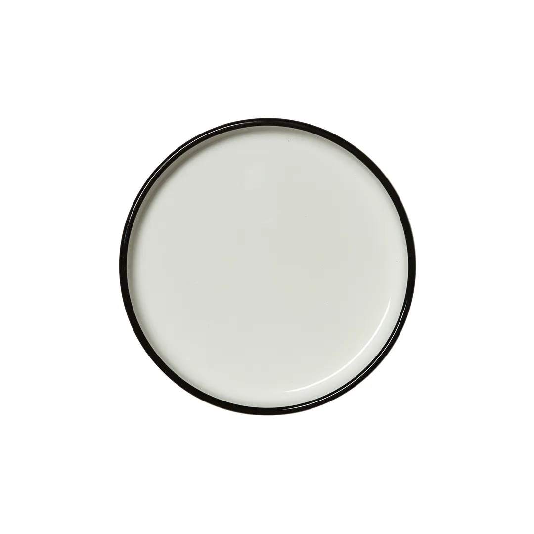 Steelite 12060638 Stack Plate, 6.5" x 0.5" Round Vitrified China, Black Asteria - 1 Dozen