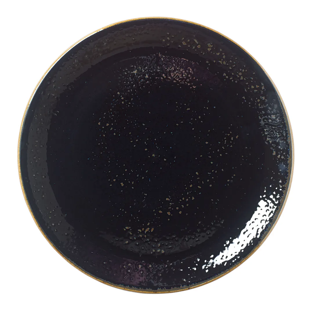 Steelite 12090565 Taste Coupe Plate, 11.75" x 0.875" Ceramic Licorice, Oven Safe 530°F - 1 Dozen