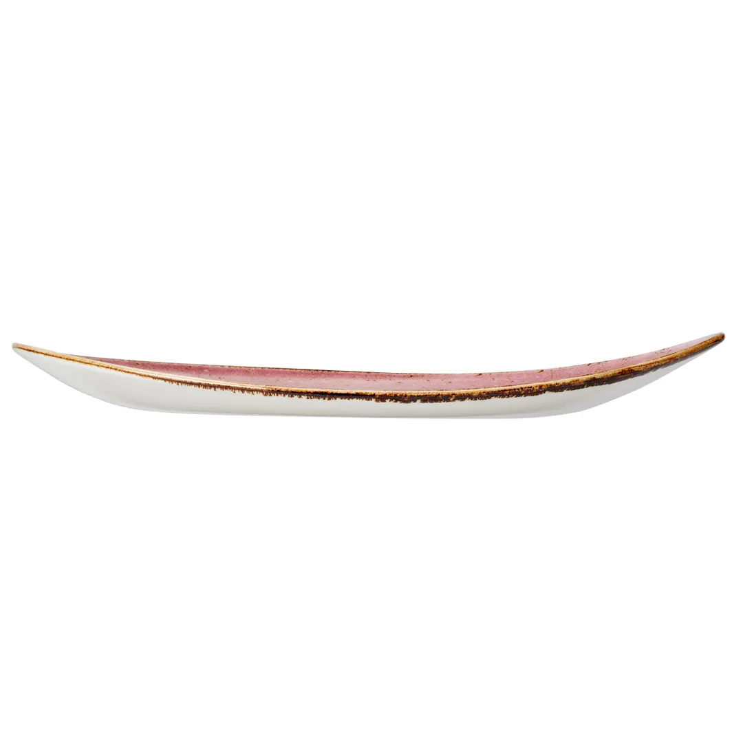 Steelite 12100501 Raspberry China Plate, 14.625" x 9.625", Ceramic, Rim, Oven Safe to 530°F - 6/Case