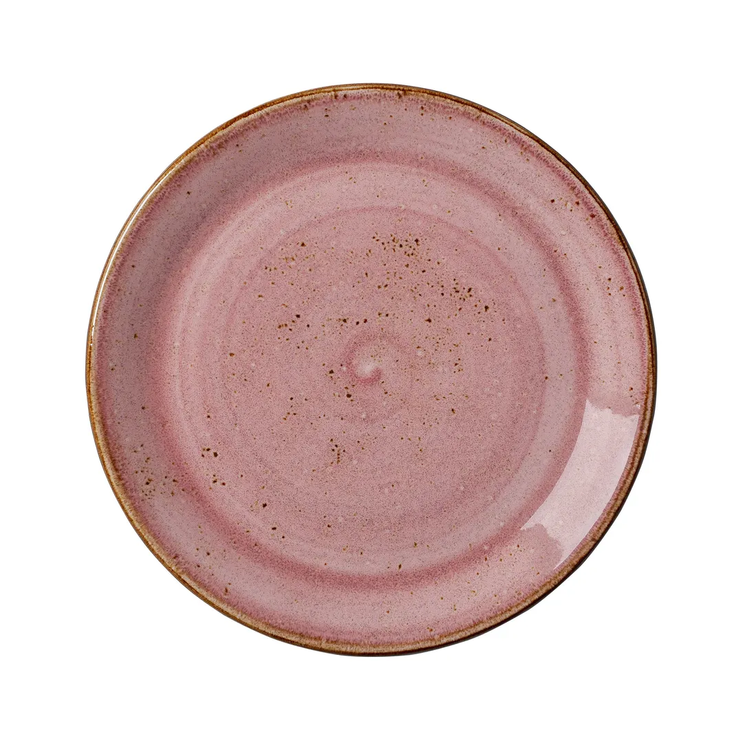 Steelite 12100566 10" Round Ceramic Plate Raspberry Coupe Rim Vitrified Oven Safe to 530°F - 1 Dozen