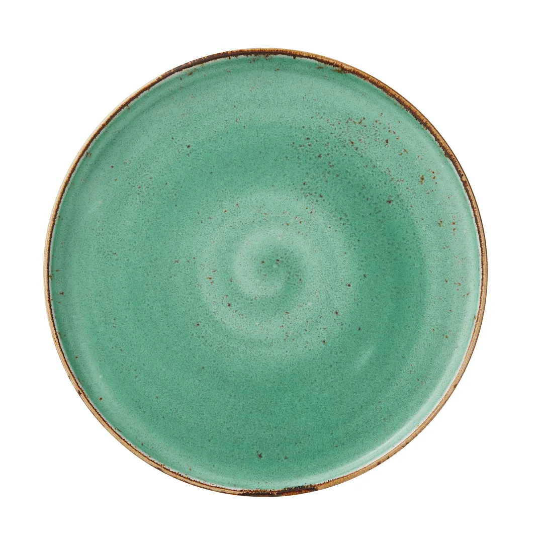Steelite 12130635 - Aqua Round Stack Plate, 11.25" x 0.5" Ceramic, Oven Safe to 530°F, 6/Case