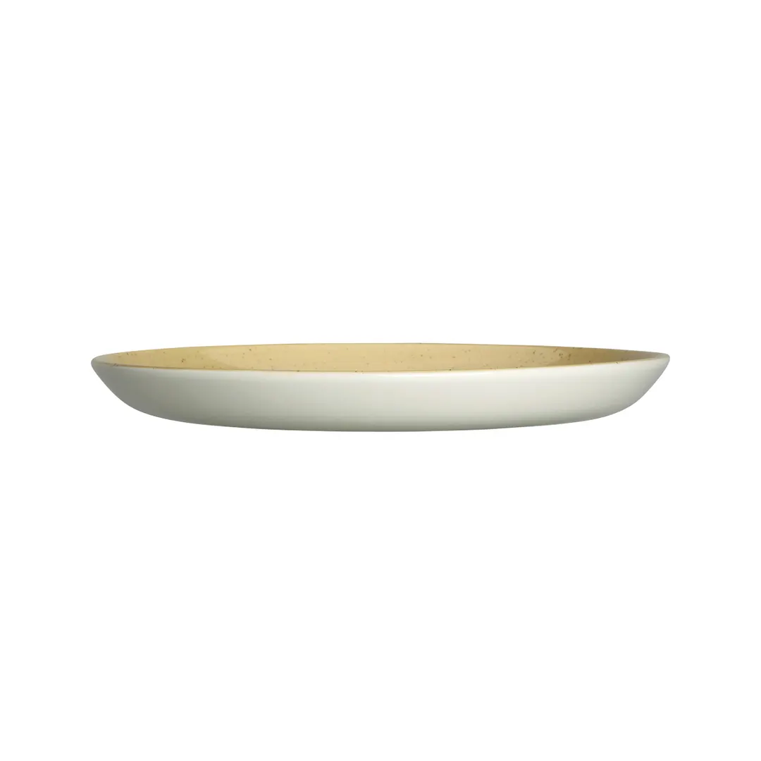 Steelite 12160634 Coupe Plate, 10" Round Vitrified China, Yellow Amari Dijon - 1 Dozen