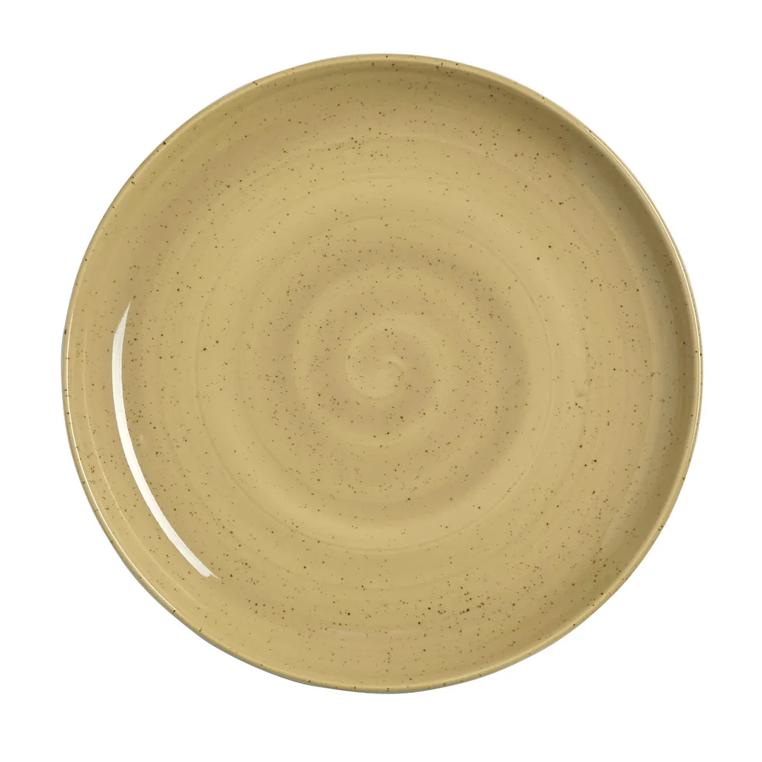 Steelite 12160634 Coupe Plate, 10" Round Vitrified China, Yellow Amari Dijon - 1 Dozen