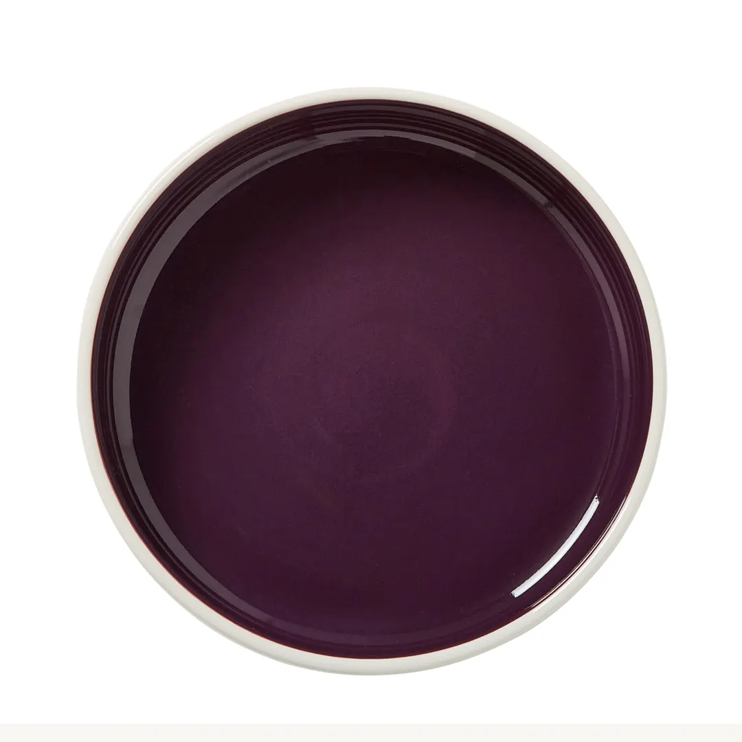 Steelite 12190559 Stacking Tray, 1.375 Qt, 8" x 2" Round Damson Ceramic, Alumina Vitrified - 1 Dozen