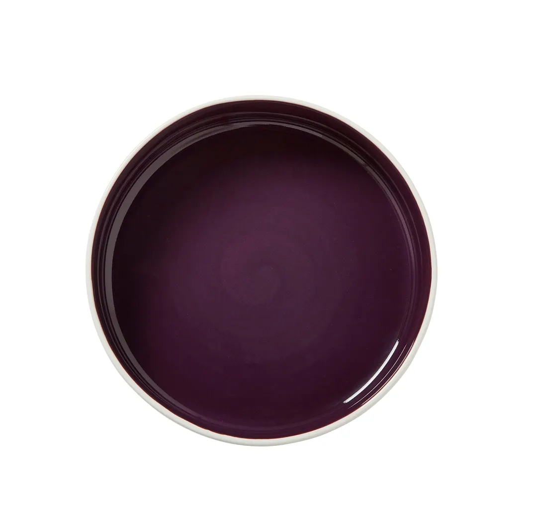 Steelite 12190560 - Stacking Tray, 6.5" x 1.5", 21 oz Vitrified Ceramic, Damson Finish - 1 Dozen