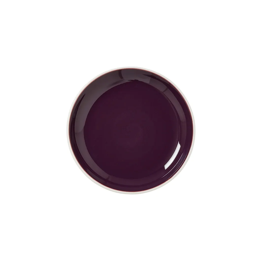 Steelite 12190630 - Round Coupe Plate, 6" x 1" Ceramic Damson Alumina Vitrified, Rim Coupe - 1 Dozen