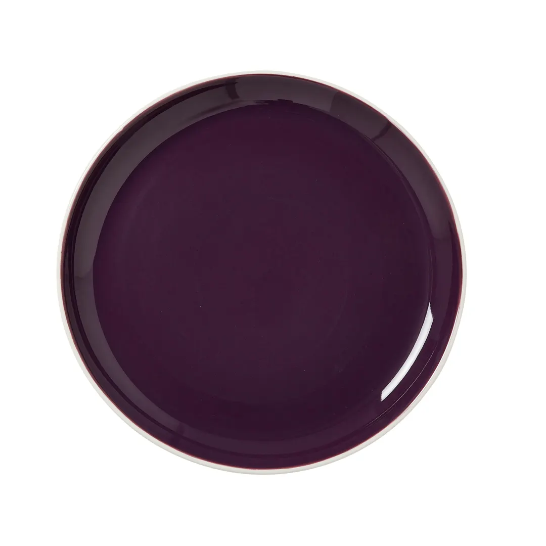 Steelite 12190634 - Coupe Plate, 10.0" Round, Alumina Vitrified Ceramic, Damson, Coupe Rim - 1 Dozen