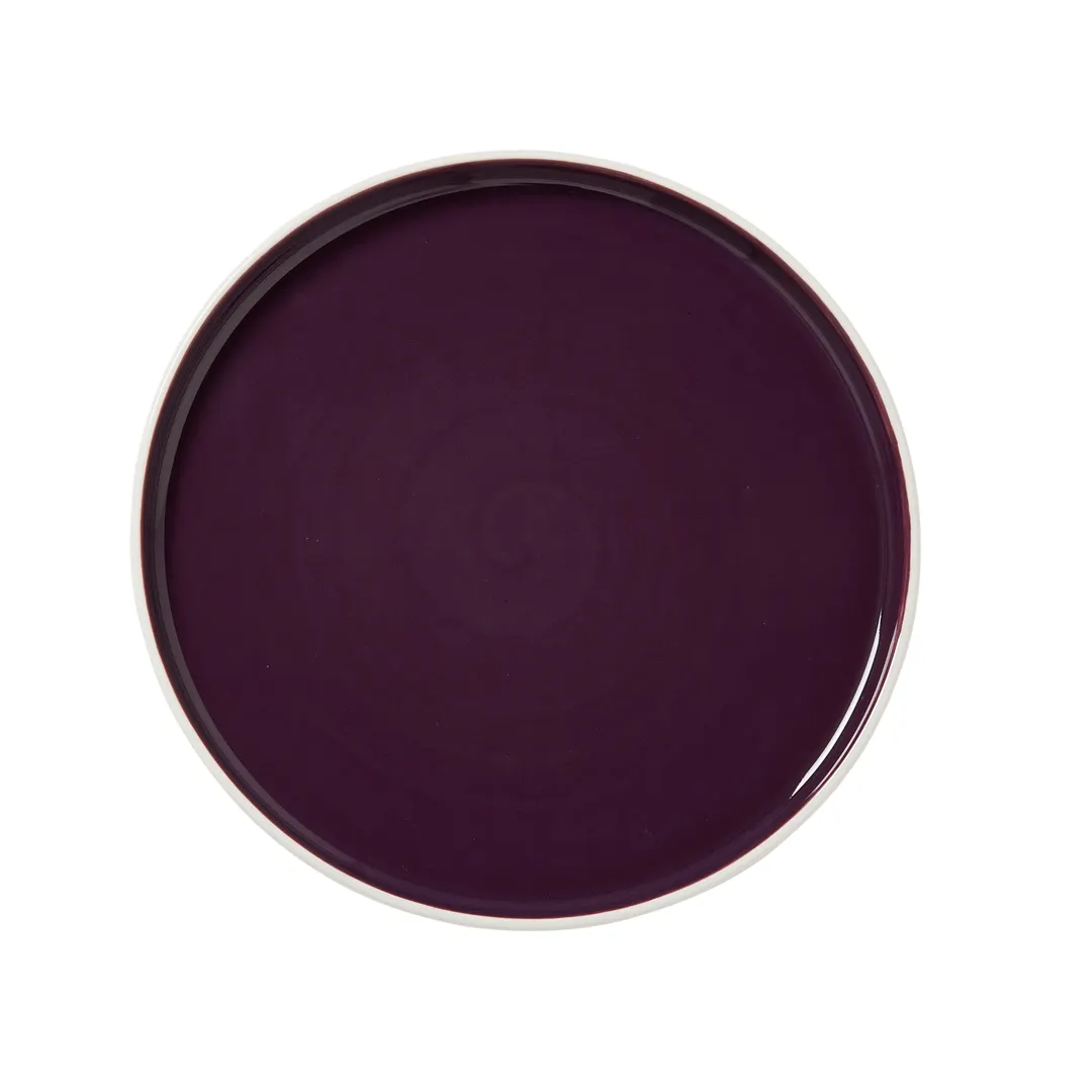 Steelite 12190636 - Nyx Damson 10" Round Stack Plate, Alumina Vitrified Ceramic, 1 Dozen