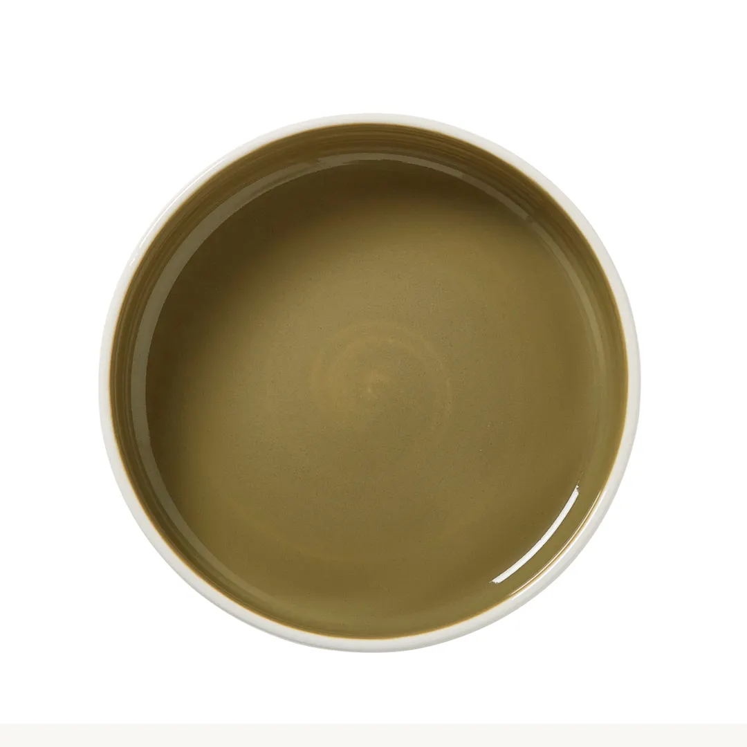 Steelite 12200560 Stacking Tray, 21 oz, 6" Diameter x 1.5" Height, Olive Ceramic Round - 12/Case