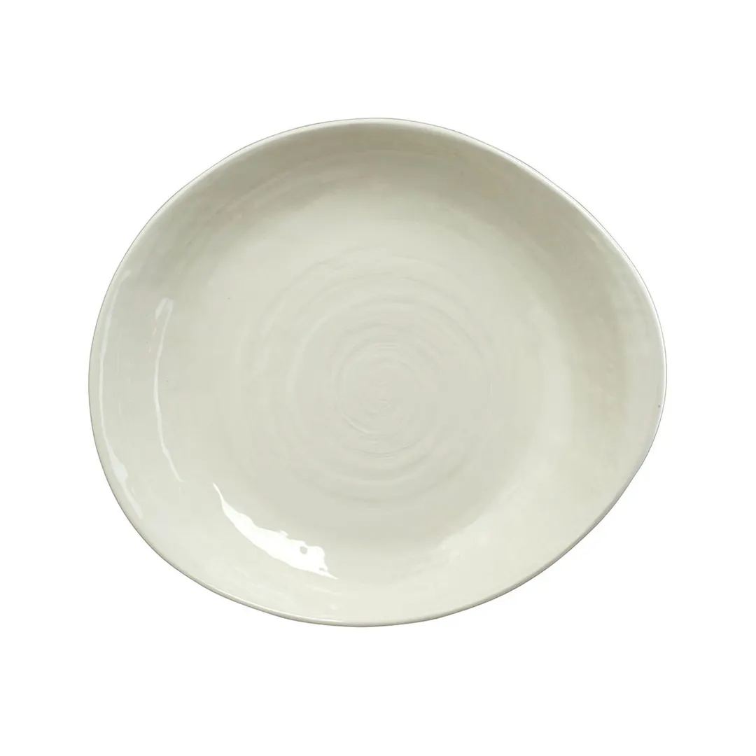 Steelite 1401X0062 White Ceramic Plate, 10" x 8.125" x 1" Oven Safe to 530°F Vitrified - 1 Dozen