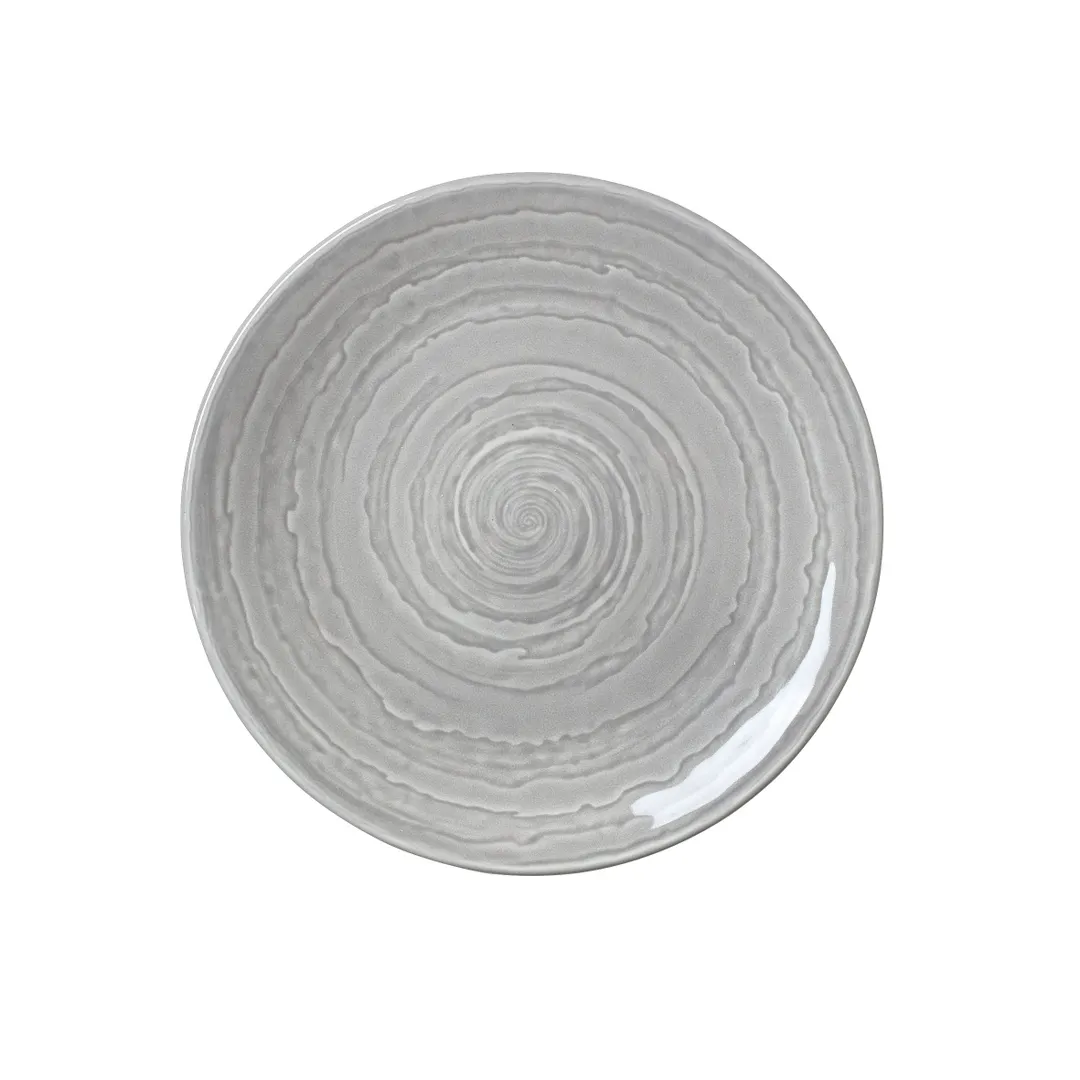 Steelite 1402X0068 Coupe Plate, 8" Round Grey Vitrified Ceramic Oven Safe to 530°F - 1 Dozen