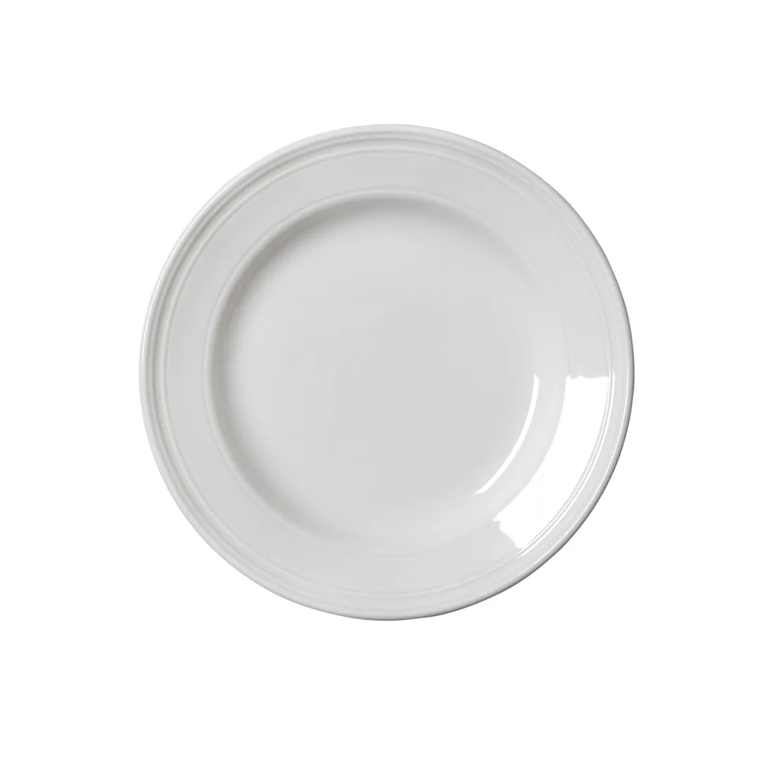 Steelite 1403X0107 8" Round Bead Plate, Vitrified Ceramic, Oven Safe to 530°F/275°C - 1 Dozen