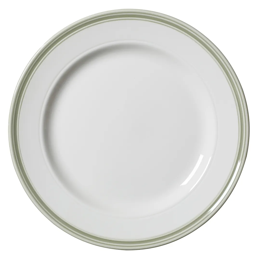 Steelite 1404X0101 11.25" Sage Round Ceramic Plate, Oven Safe to 530°F, Elegant Styling - 6/Case