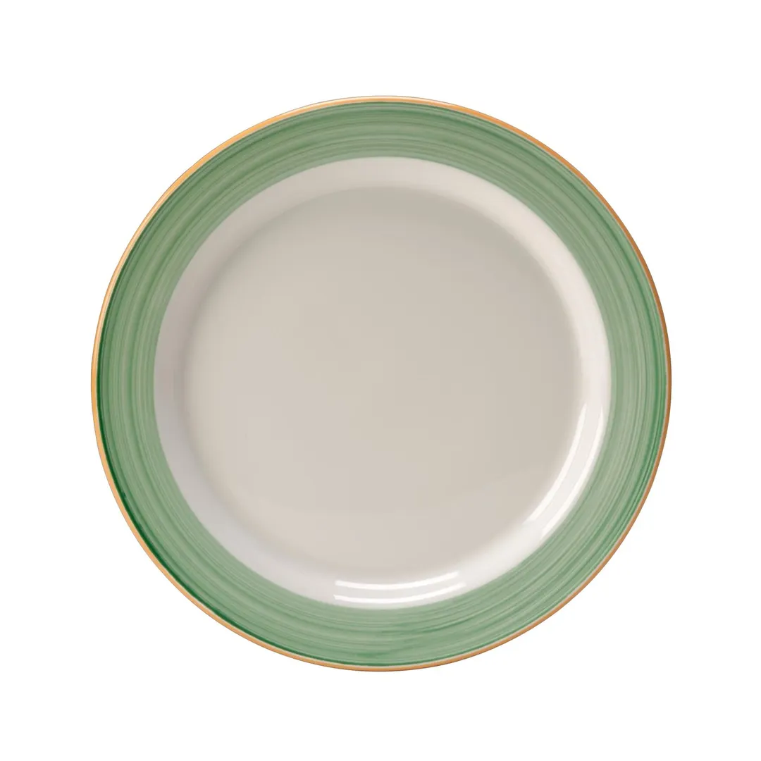 Steelite 15290214 Slimline Plate, 6.25" x 0.625", Green, Vitrified, Oven Safe to 530°F/275°C - 36/Case
